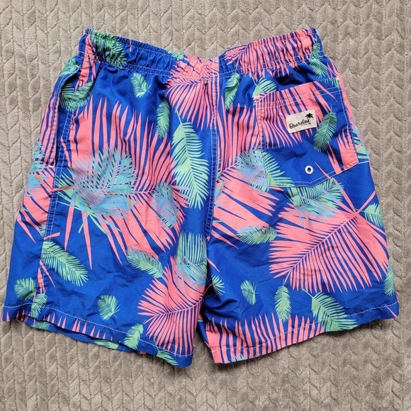 Boardies Apparel Men Swim Shorts Fern Leaves Print Drawstring Medium 7” Tropical - Picture 9 of 11
